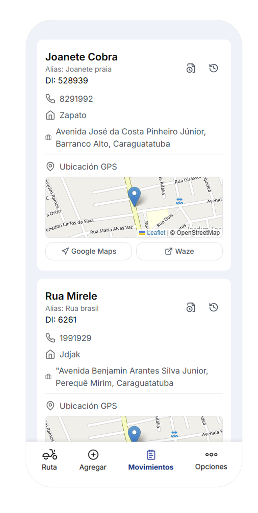 Gestión de clientes